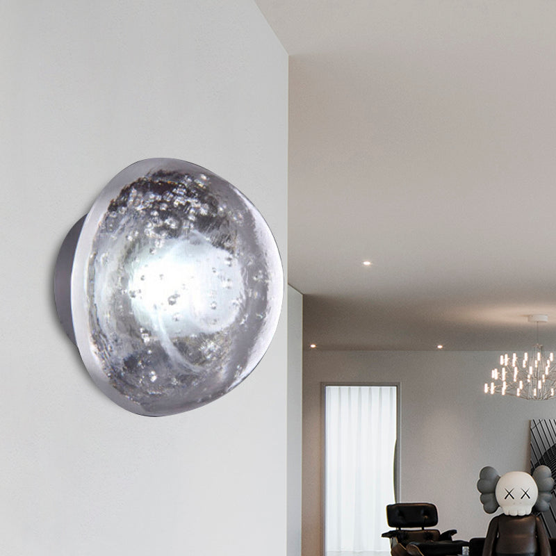 DecorBites™ Traditional Clear Crystal Bubble Sconce Wall Lamp - Single Bulb Light Fixture