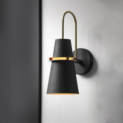 DecorBites™ Modernism Tapered Sconce Light: Wall Mounted Lamp for Dining Room - Black/White/Blue