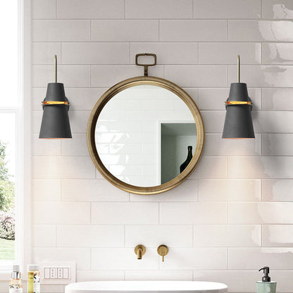 DecorBites™ Modernism Tapered Sconce Light: Wall Mounted Lamp for Dining Room - Black/White/Blue