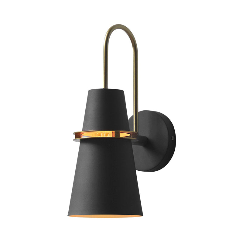 DecorBites™ Modernism Tapered Sconce Light: Wall Mounted Lamp for Dining Room - Black/White/Blue