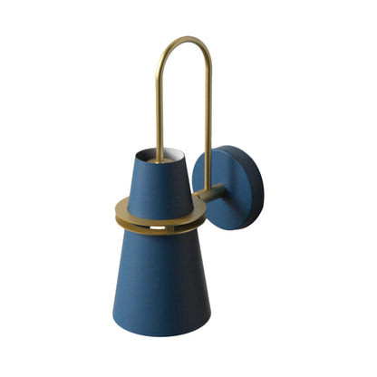 DecorBites™ Modernism Tapered Sconce Light: Wall Mounted Lamp for Dining Room - Black/White/Blue
