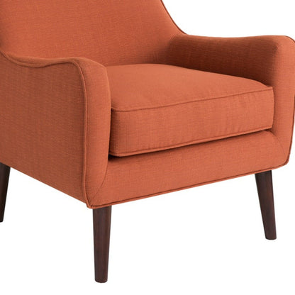 Accent Chair Upholstered With Legs - Burnt Orange