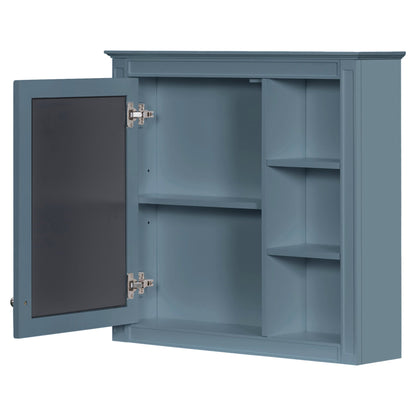 Bathroom Vanity With Medicine Cabinet, Royal Mirror Cabinet, Modern Bathroom Storage Cabinet With 2 Soft Closing Doors And 4 Drawers