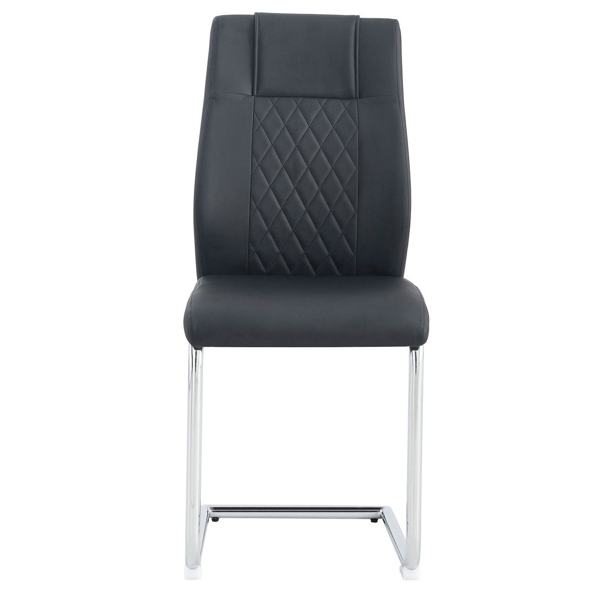 Modern Dining Chairs With Padded Seat, Metal Legs