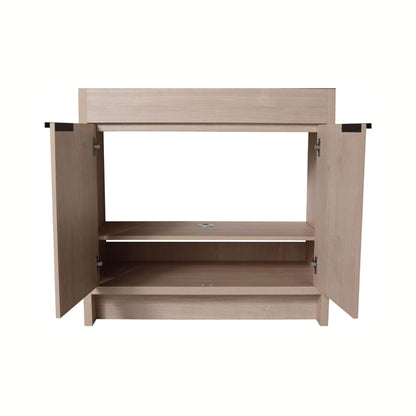 Nuvia 36-Inch Freestanding Bathroom Vanity With White Resin Sink (SAK39274)