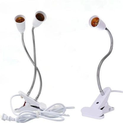 360° Flexible LED Grow Light with E27 Base, Clip-On Gooseneck & Switch