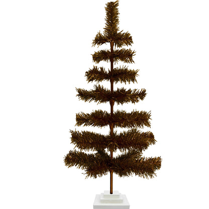 Vintage Copper Tinsel Christmas Tree