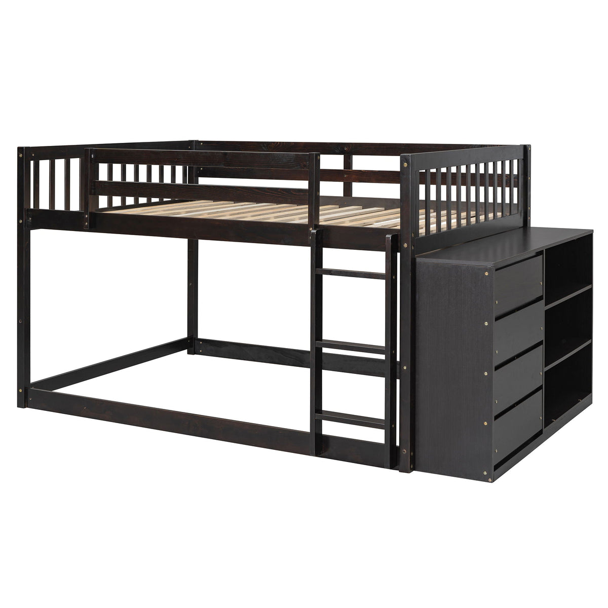 Bunk Bed With 4 Drawers And 3 Shelves