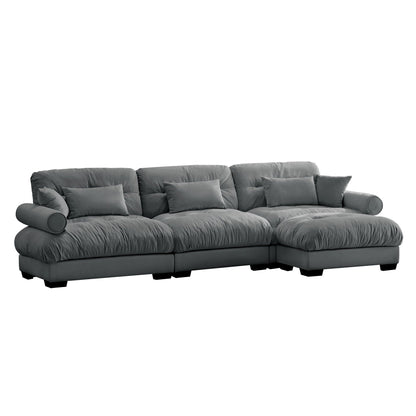 Super Comfort Oversized Modular Sectional Sofa With Movable Ottoman
