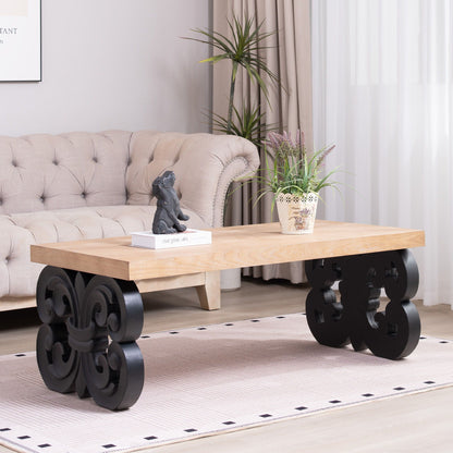 Ornate Scroll Base Coffee Table