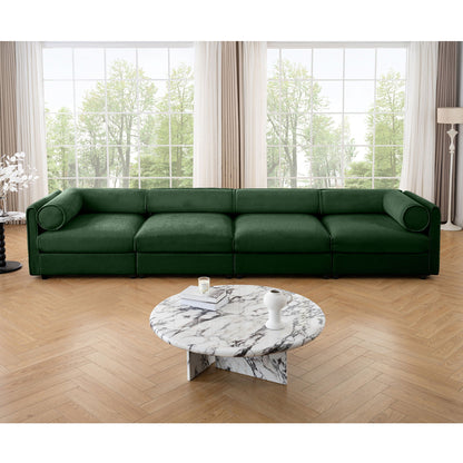 Stylish Sofa With Storage Seat And Cylindrical Backrest