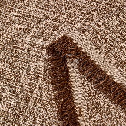 Natural Textured Linen Couch Cover, Breathable & Hypoallergenic Furniture Protector