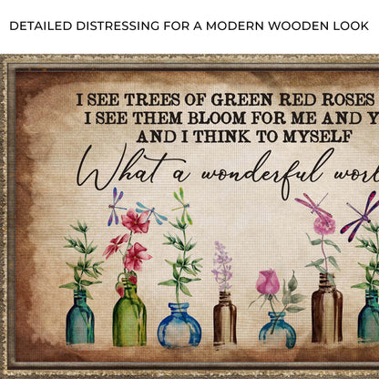 What A Wonderful World Sign X