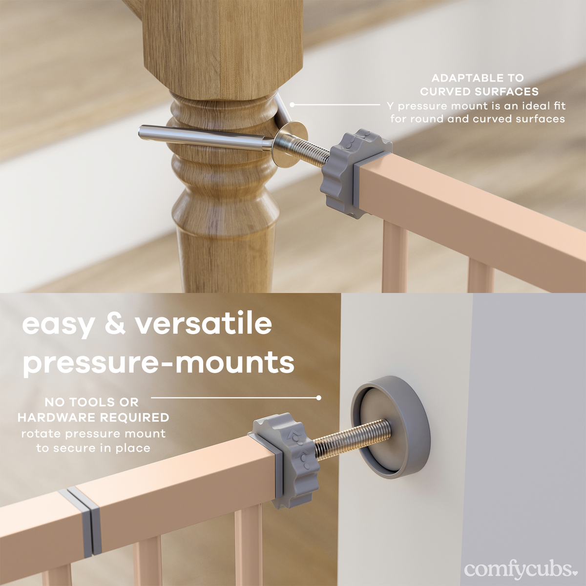 Baby Safety Gate in Blush