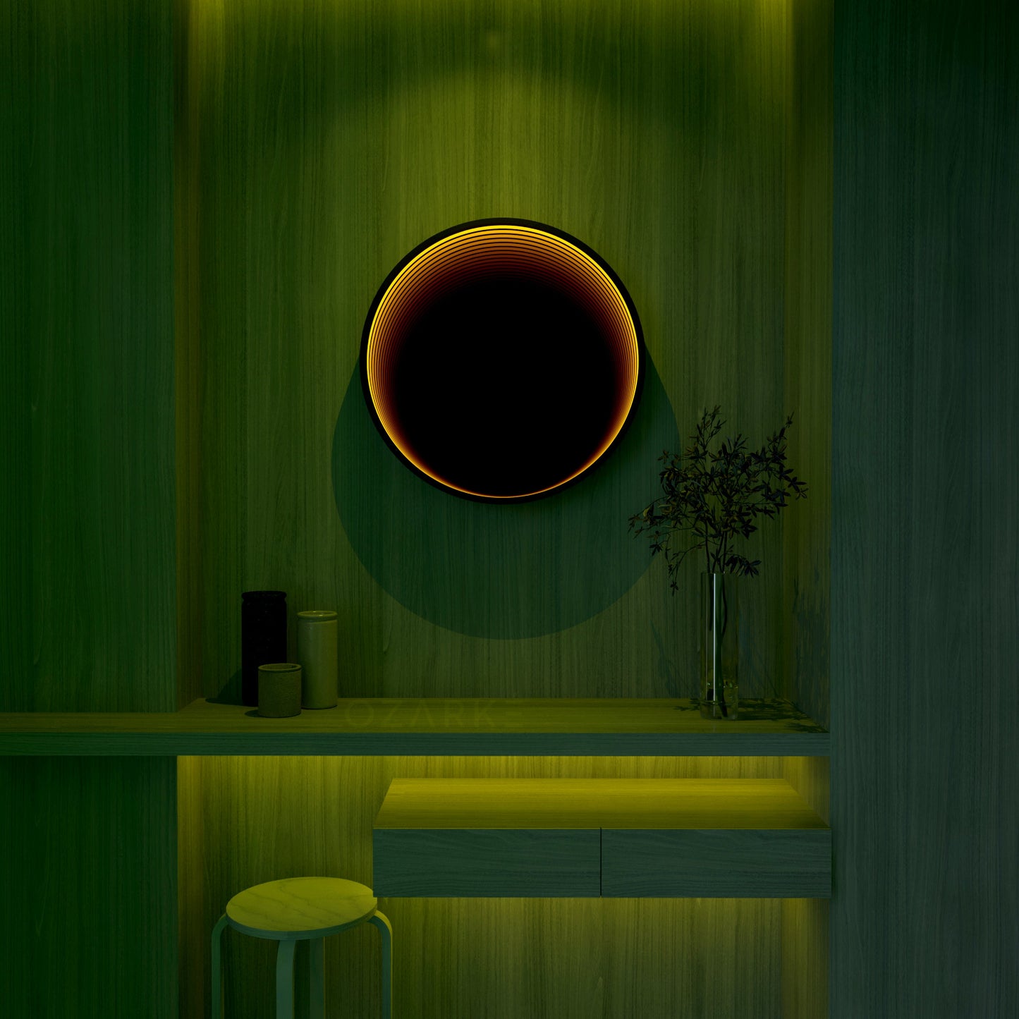 3D Circle Mirror Light