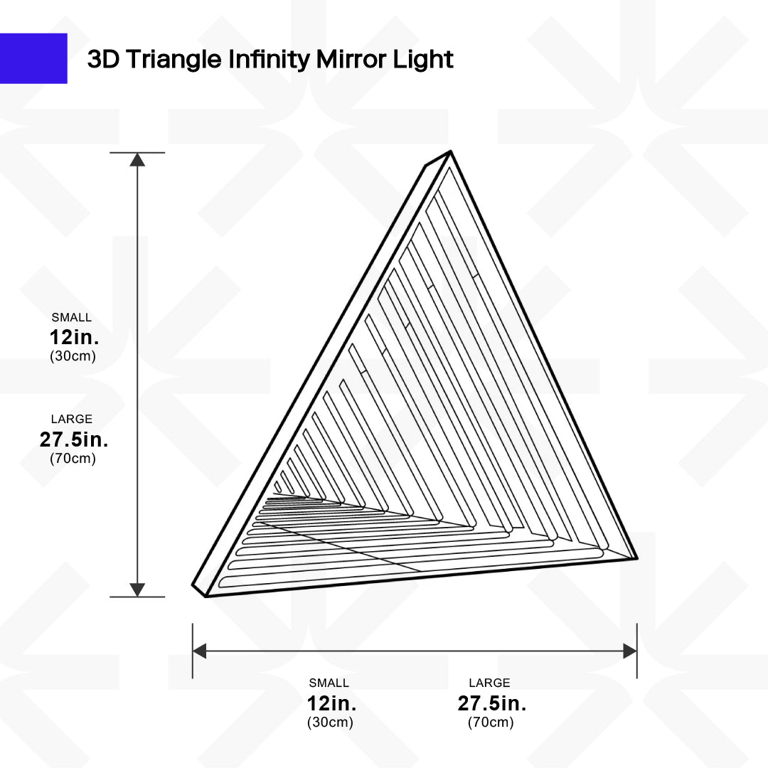 3D Triangle Mirror Light