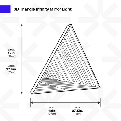 3D Triangle Mirror Light