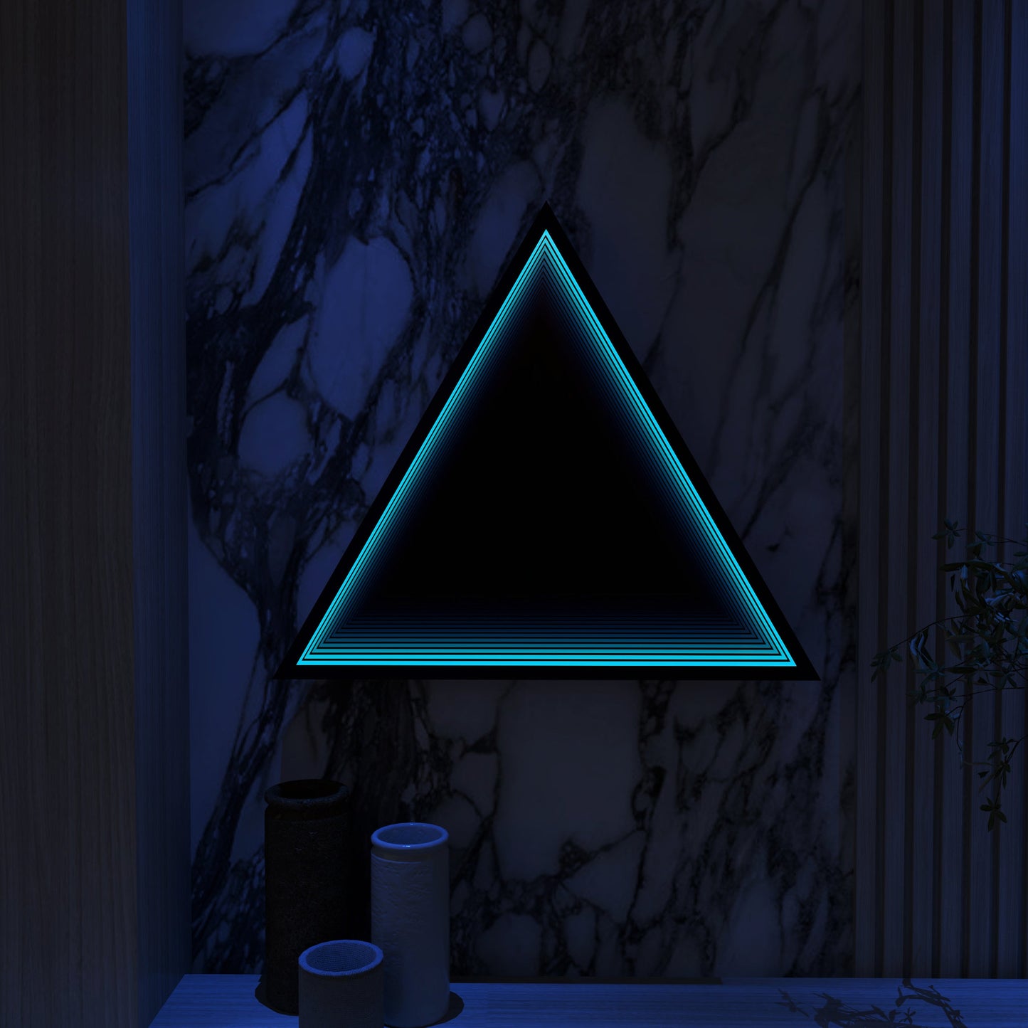 3D Triangle Mirror Light