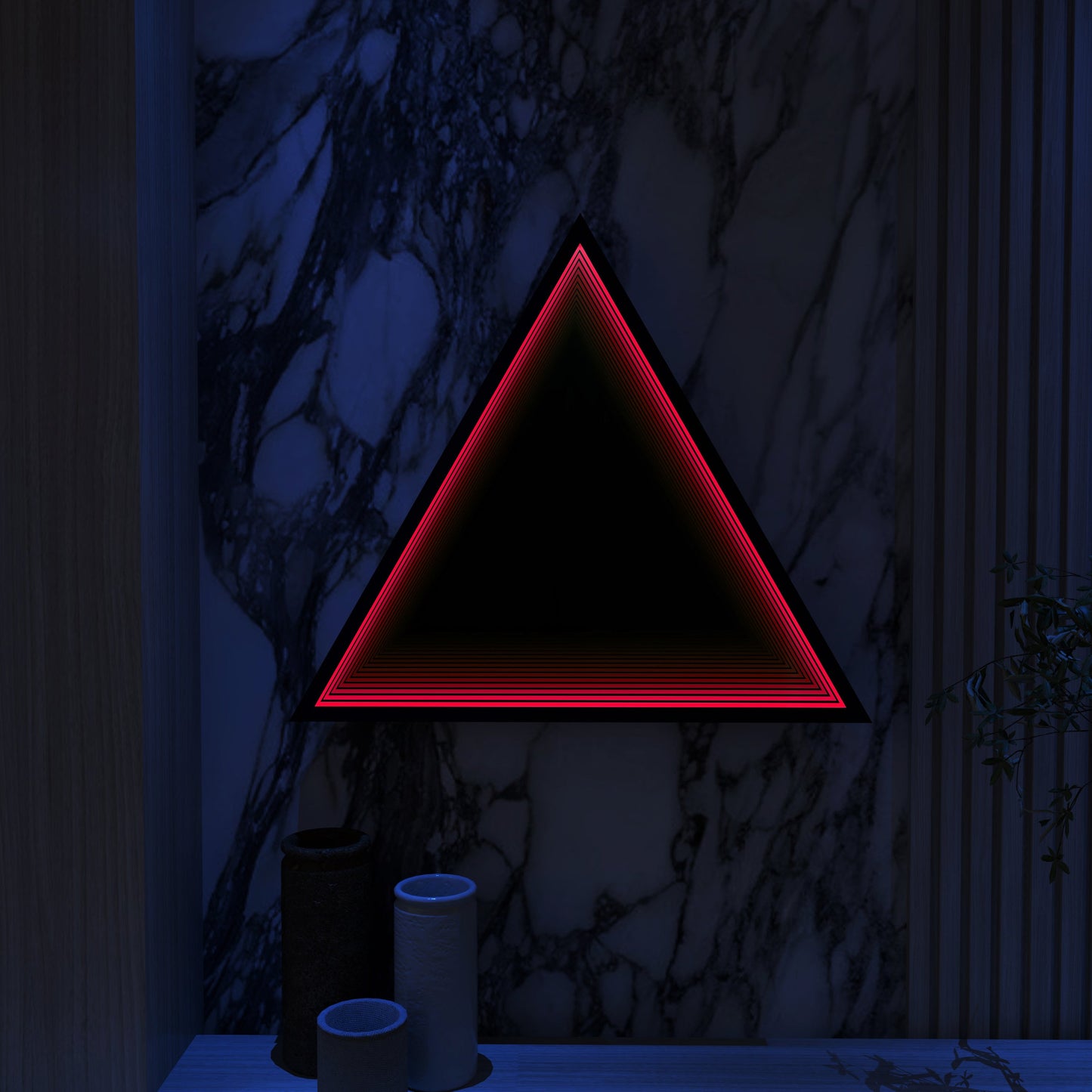 3D Triangle Mirror Light
