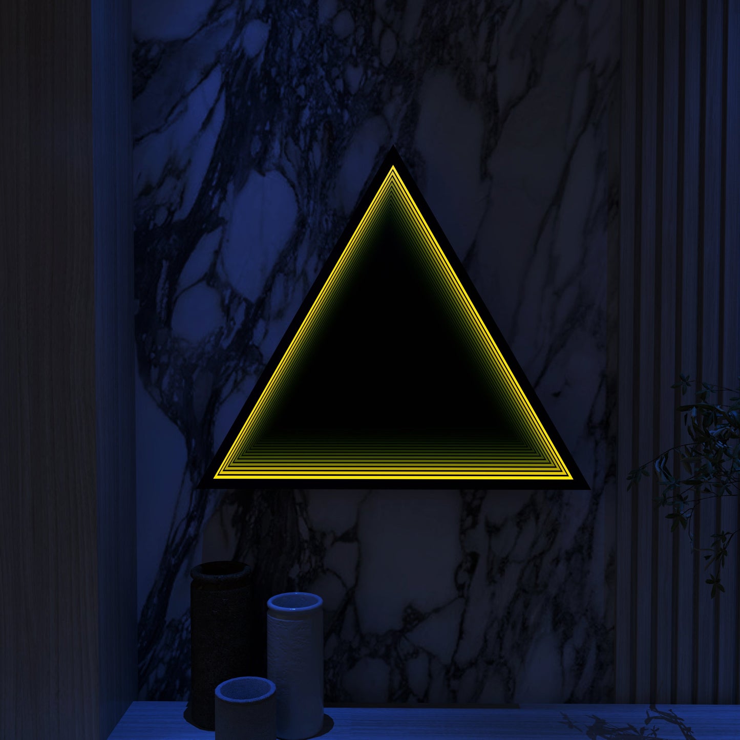 3D Triangle Mirror Light