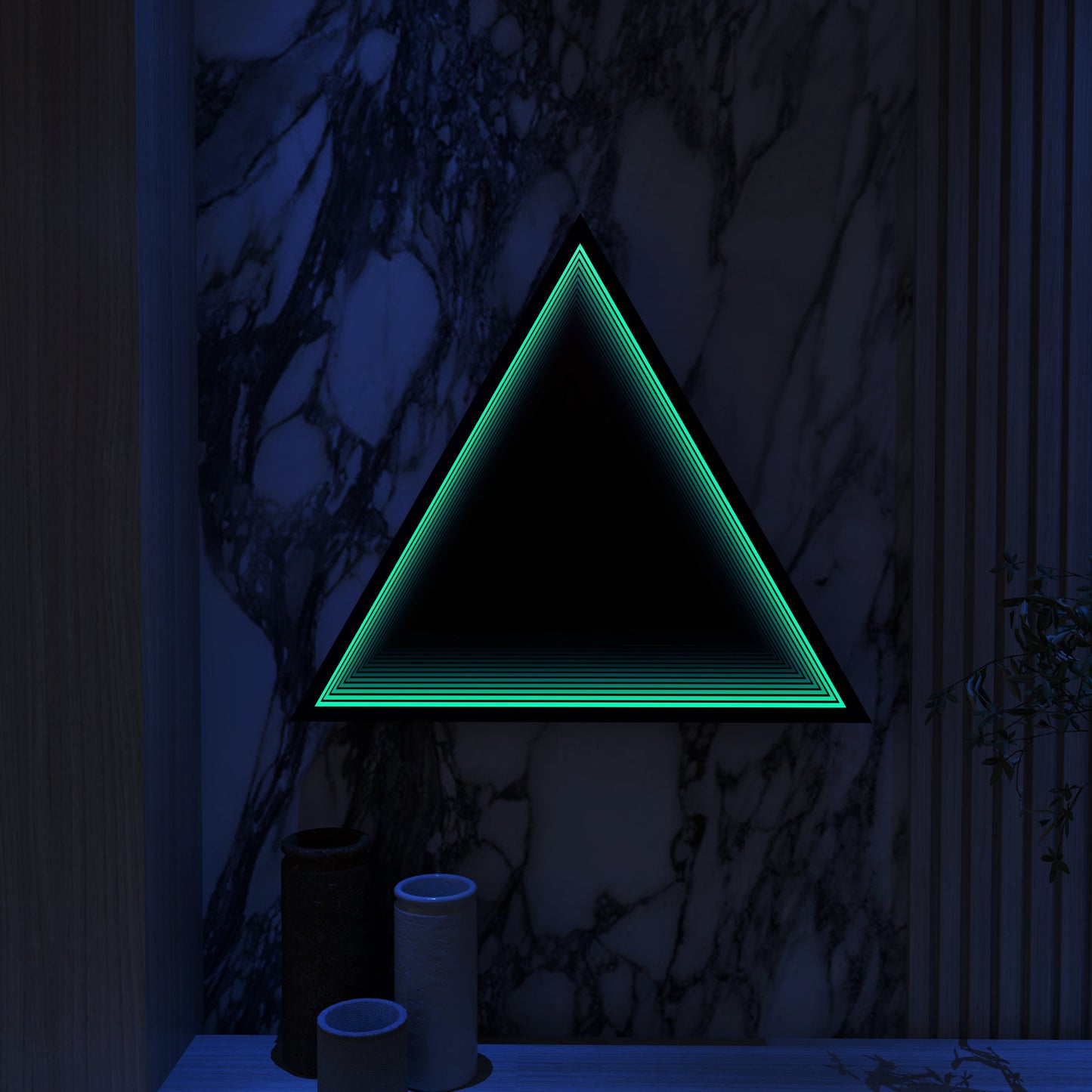 3D Triangle Mirror Light