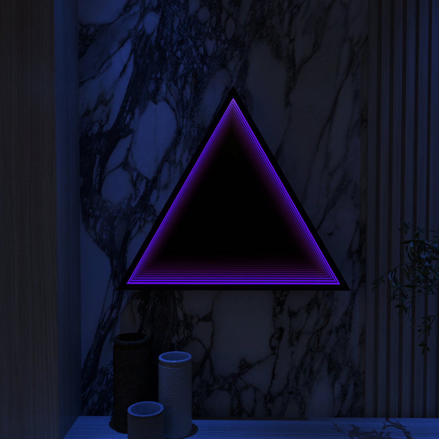 3D Triangle Mirror Light