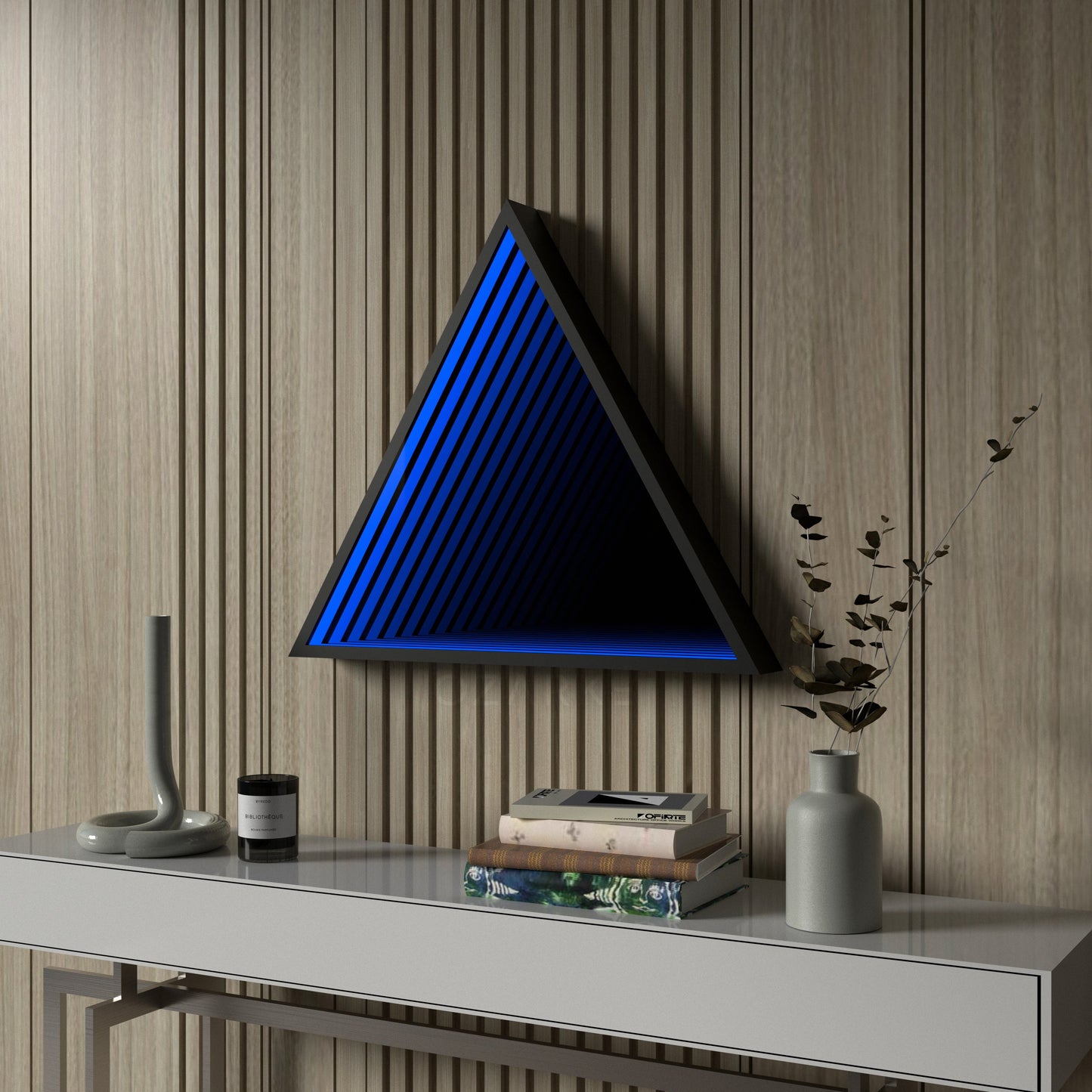 3D Triangle Mirror Light