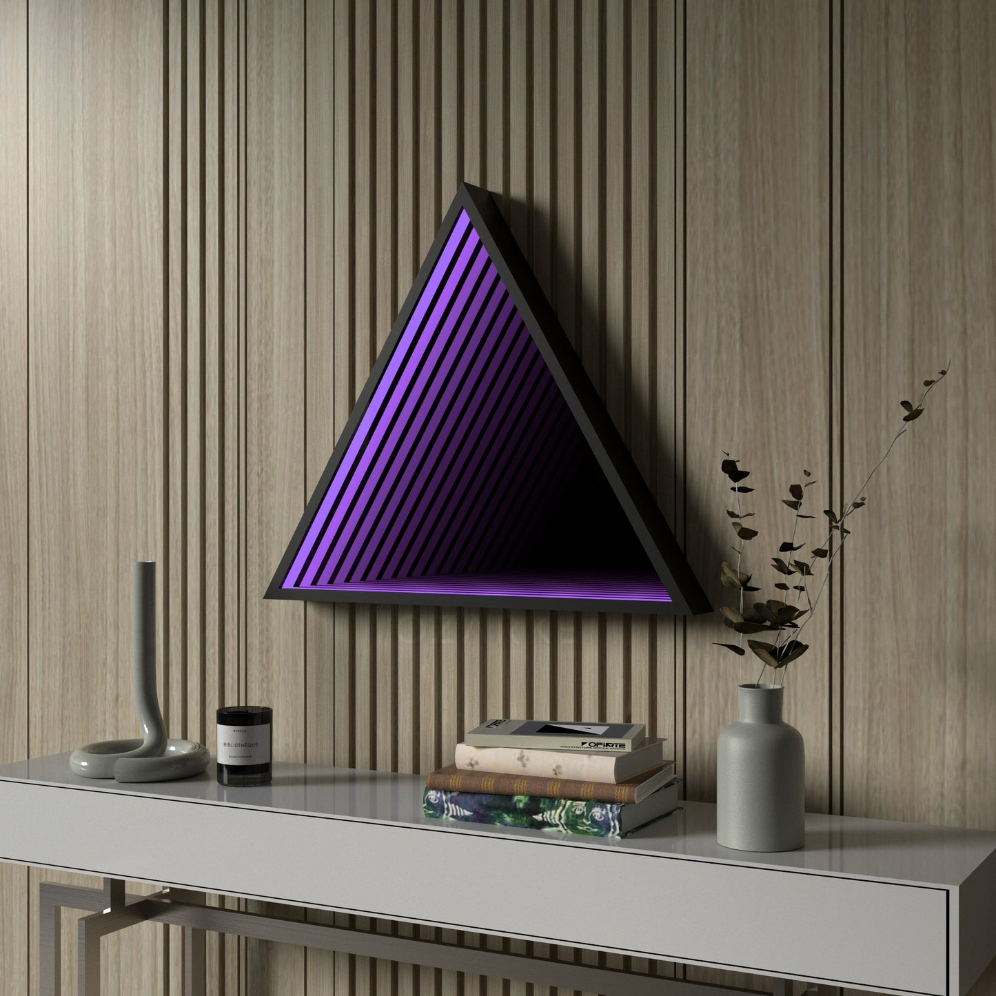 3D Triangle Mirror Light