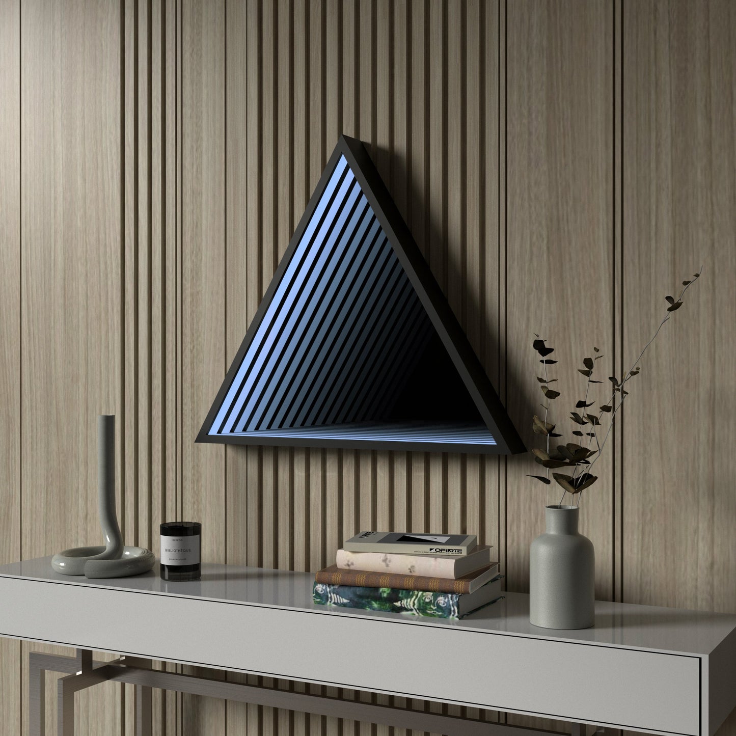 3D Triangle Mirror Light