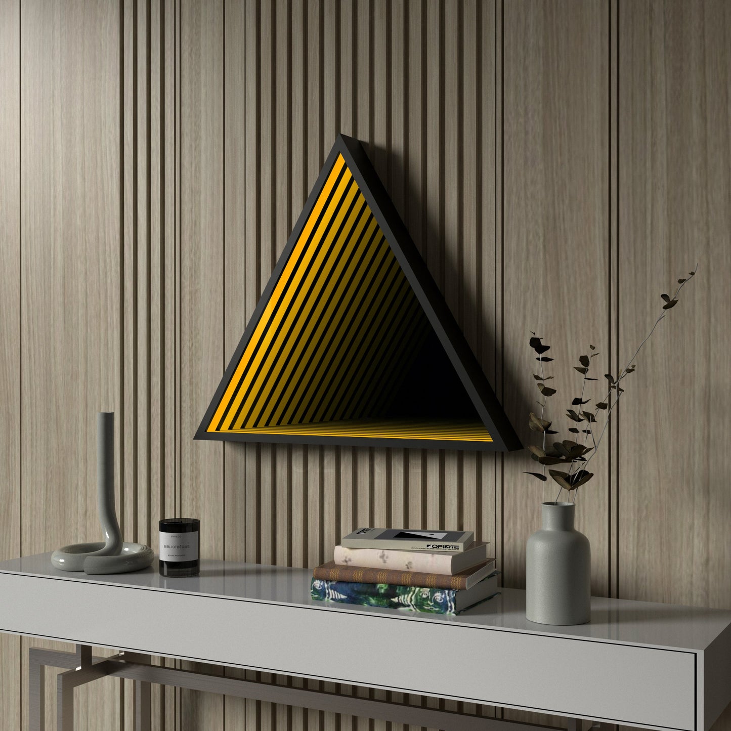 3D Triangle Mirror Light
