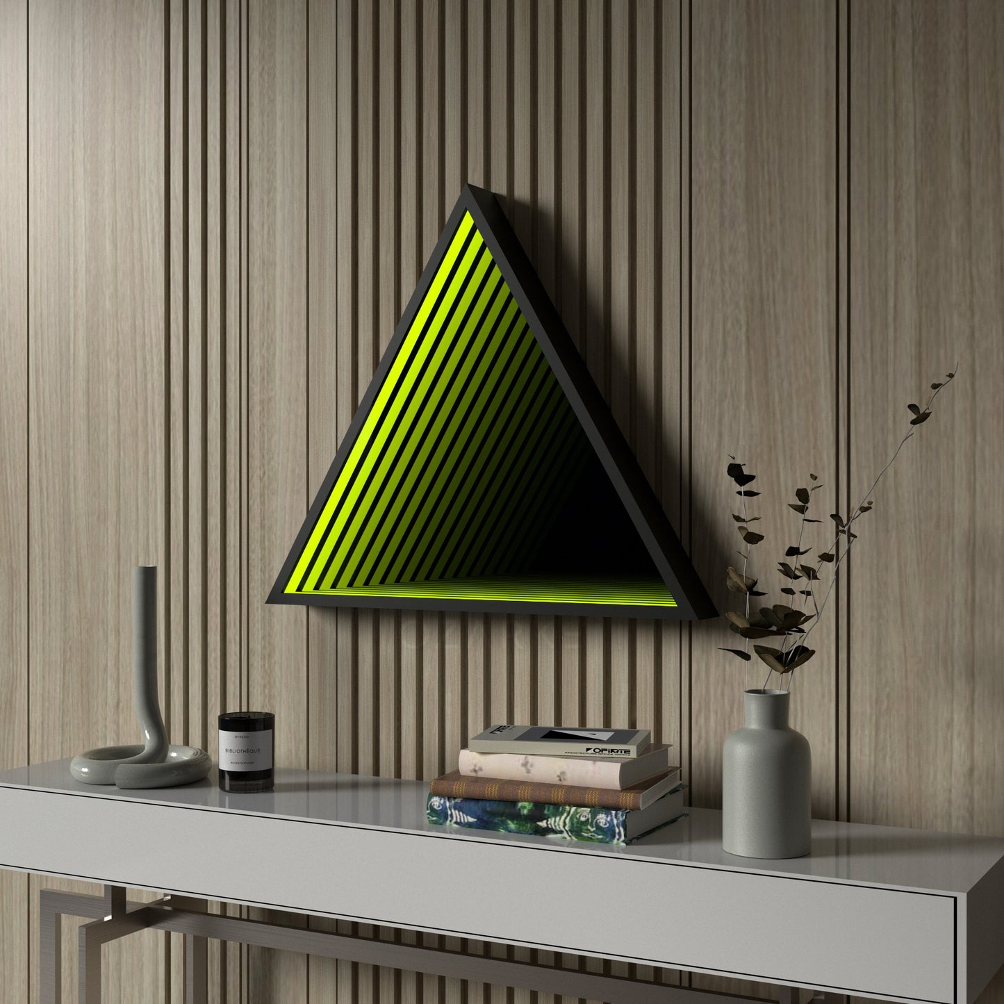 3D Triangle Mirror Light