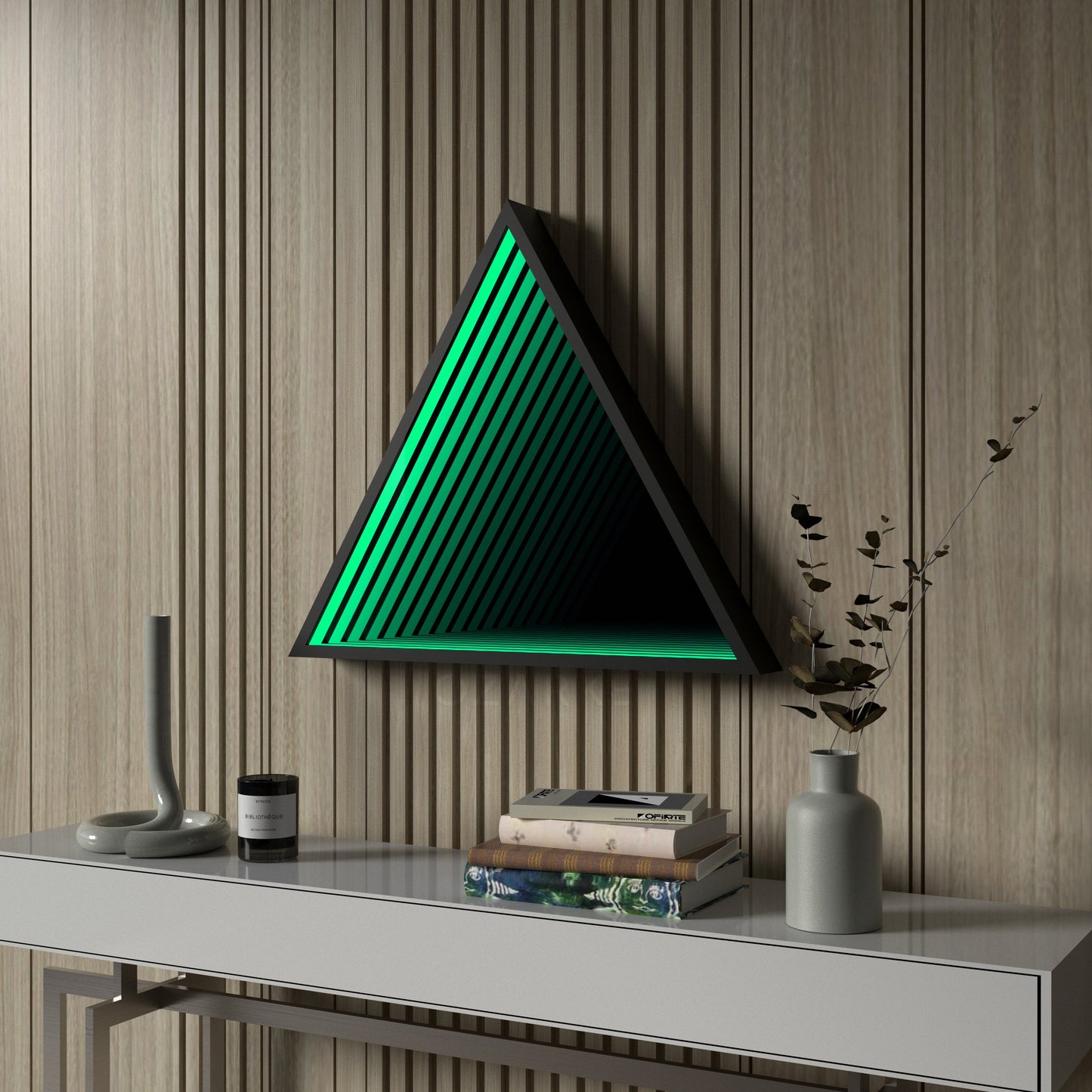 3D Triangle Mirror Light