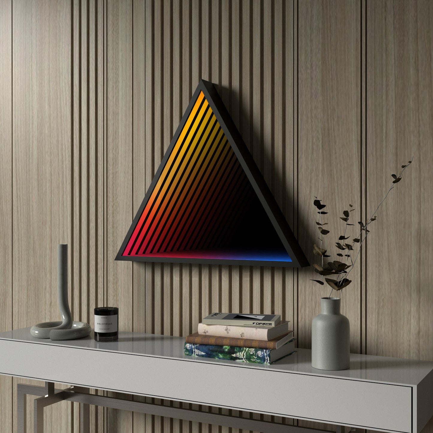3D Triangle Mirror Light