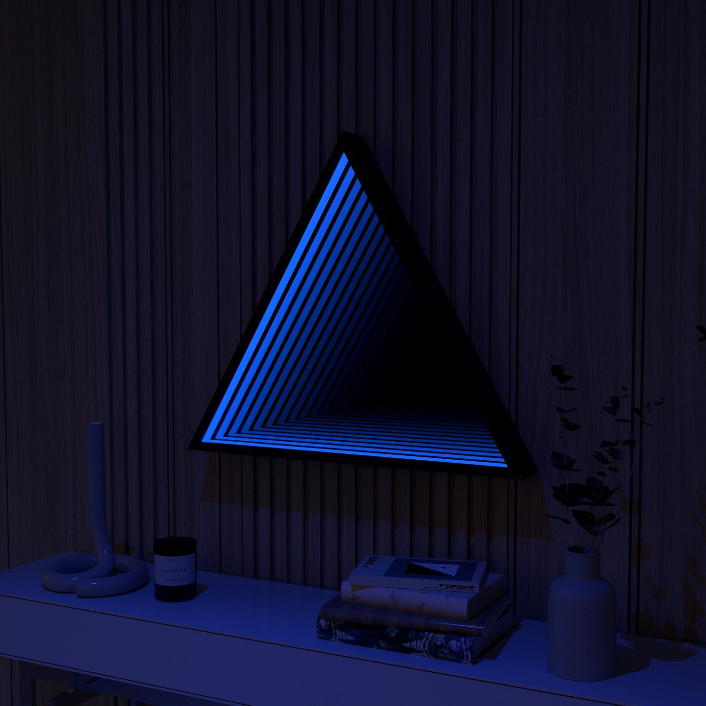 3D Triangle Mirror Light