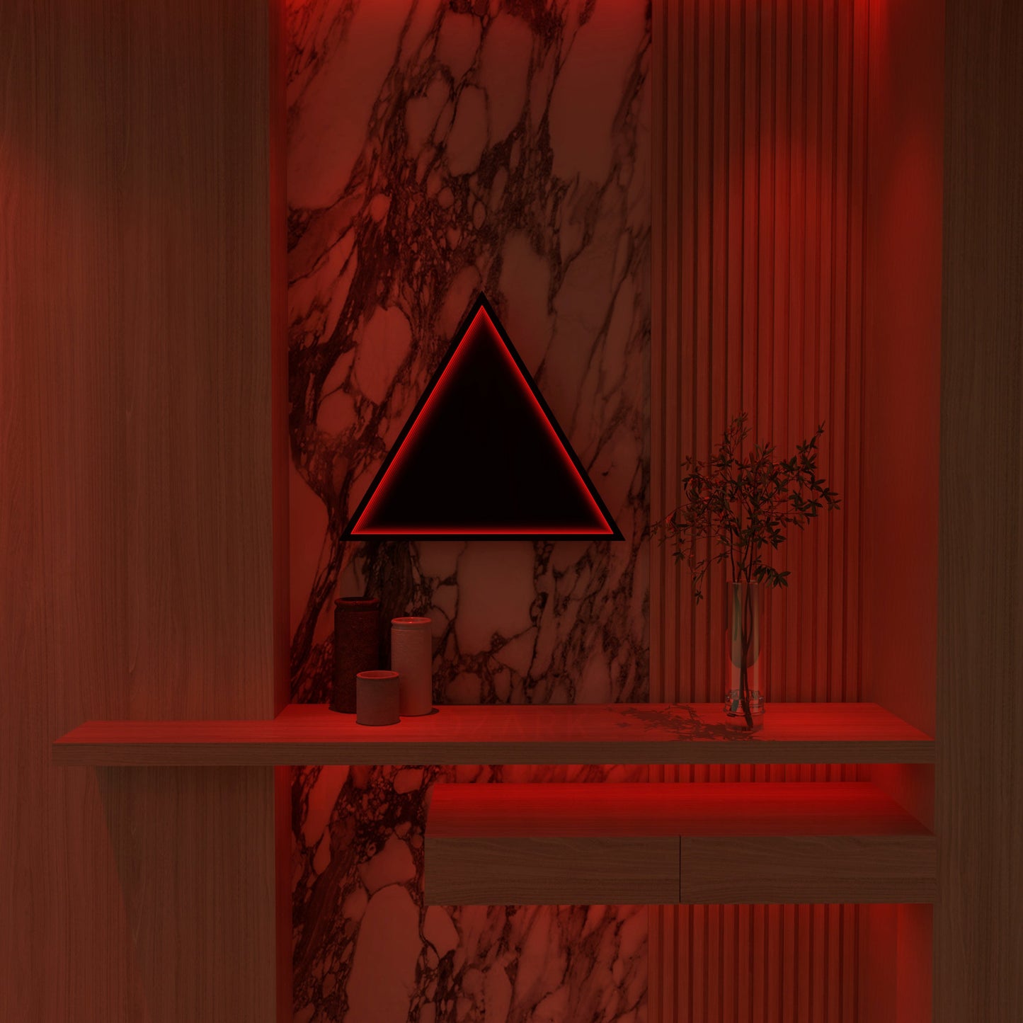 3D Triangle Mirror Light