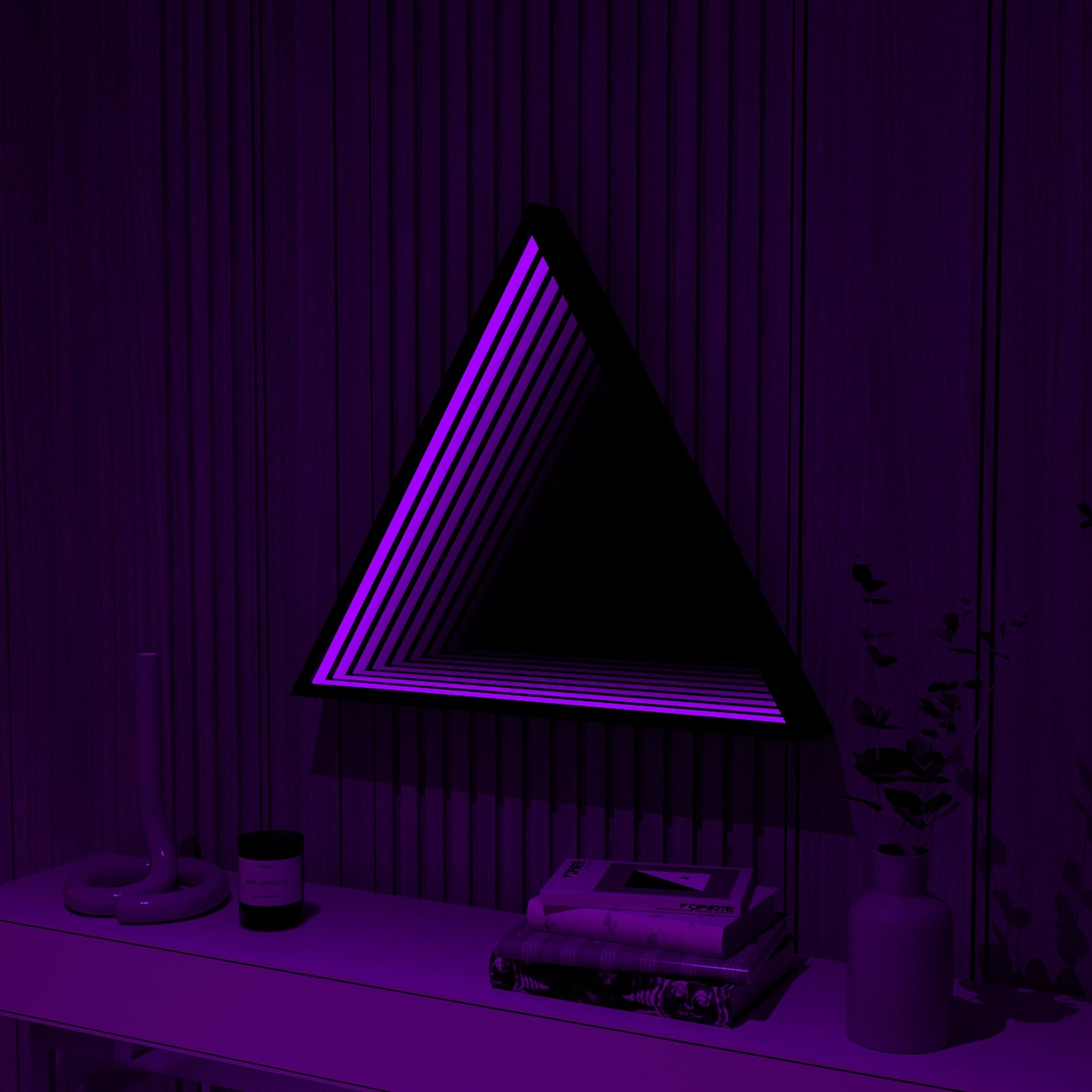 3D Triangle Mirror Light