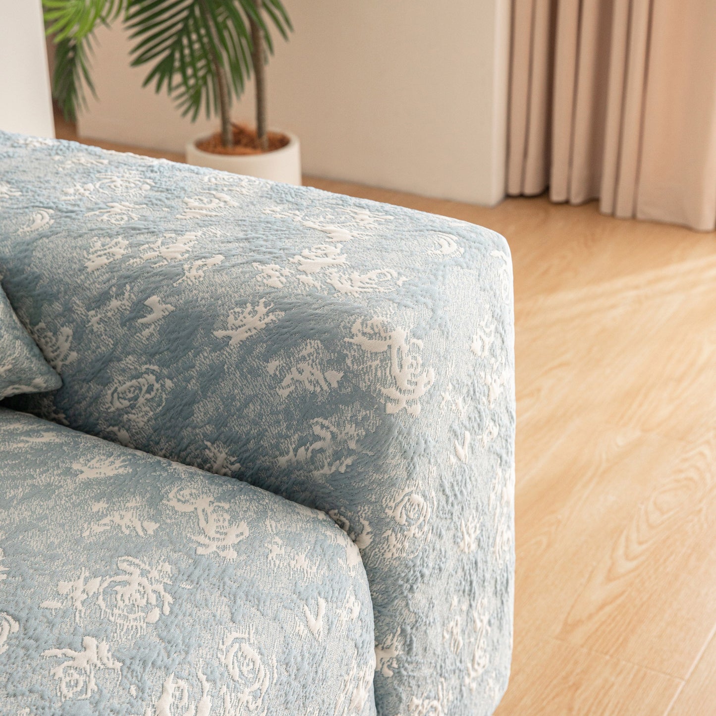 High Stretch Thick 3D Spacer Sofa Cover, Air-Layer Jacquard Cushioned Couch Slipcover