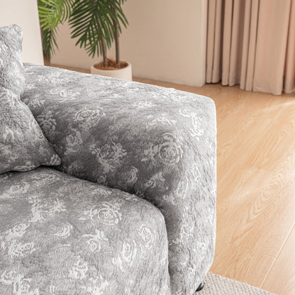 High Stretch Thick 3D Spacer Sofa Cover, Air-Layer Jacquard Cushioned Couch Slipcover
