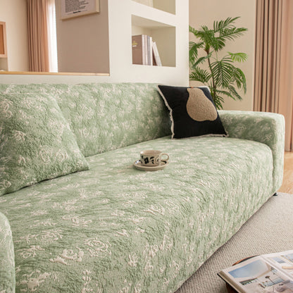 High Stretch Thick 3D Spacer Sofa Cover, Air-Layer Jacquard Cushioned Couch Slipcover