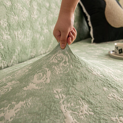 High Stretch Thick 3D Spacer Sofa Cover, Air-Layer Jacquard Cushioned Couch Slipcover