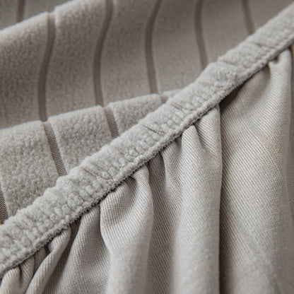 Modern Geometric Jacquard Spandex Slipcover, High Stretch Form Fitting Couch Cover