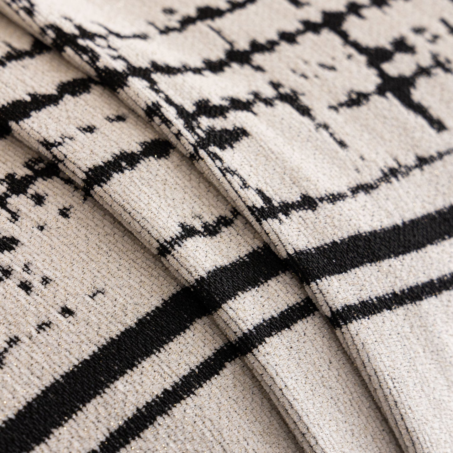 Modern Couch Protector Blanket Woven Chenille Sofa Cover Throw with Artistic Grid