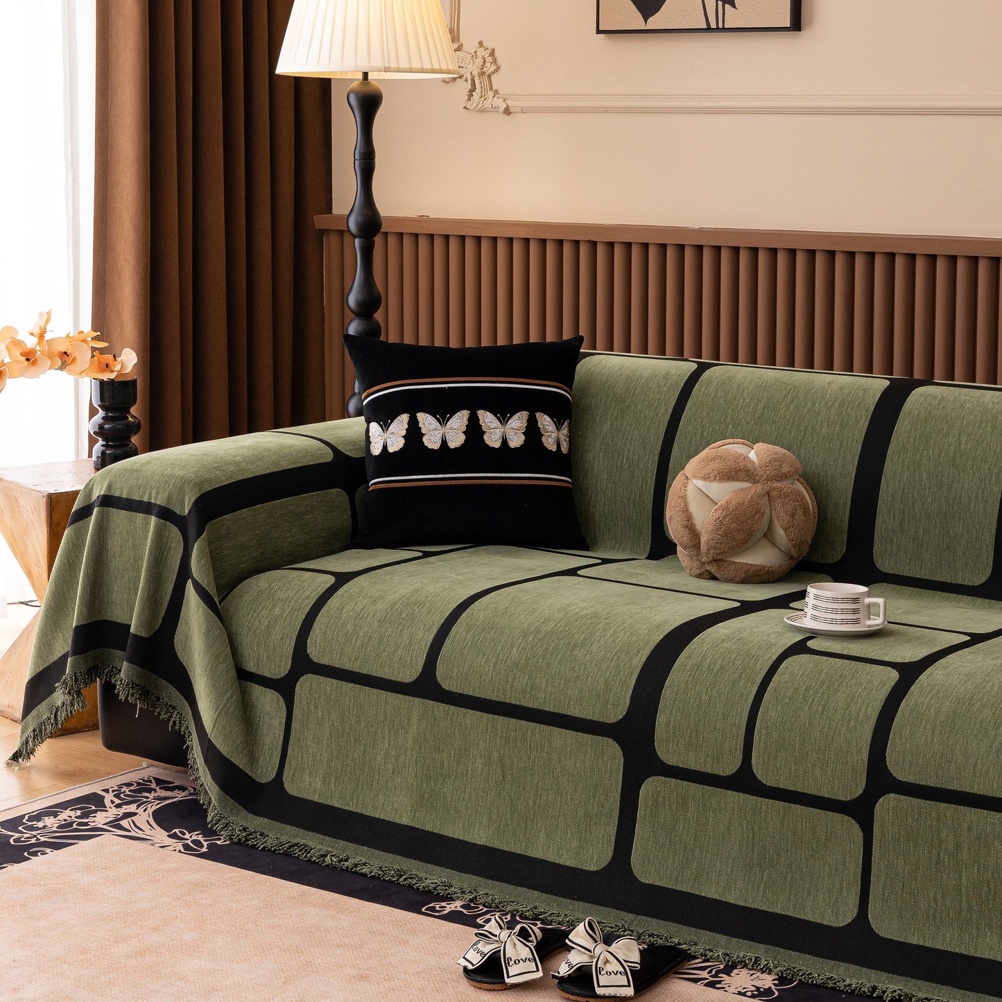 Modern Geometric Sofa Cover Decorative Couch Throw Blanket Furniture Protector