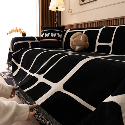 Modern Geometric Sofa Cover Decorative Couch Throw Blanket Furniture Protector
