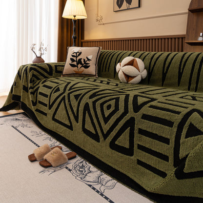 Boho Plush Couch Cover Bohemian Throw Blanket Decor Covers Sofa Chair Furniture Bed