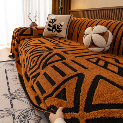 Boho Plush Couch Cover Bohemian Throw Blanket Decor Covers Sofa Chair Furniture Bed