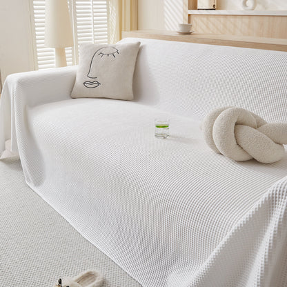 Cooling Comfy Throw Sofa Cover, Textured & Breathable, Multi-Use Decorative Couch Covers for Summer
