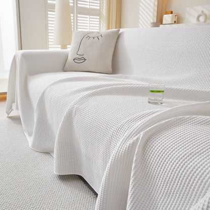 Cooling Comfy Throw Sofa Cover, Textured & Breathable, Multi-Use Decorative Couch Covers for Summer