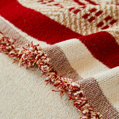 Reversible Herringbone Sofa Cover, 2-in-1 Classic British Throw Blanket for Couch