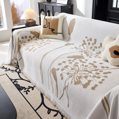 Dandelion Blanket Throw for Sofas Chenille Furniture Couch Cover, Couch Cushion Cover for Kids, Pets